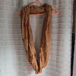 3/$10 Simply Vera Vera Wang Tan and Gold Crinkled Infinity Scarf